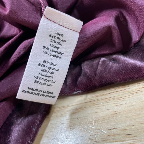 Cinq à Sept NWT Genevive Velvet Ruched Cutout Gown Calla Lilly Purple Size 2 - Picture 10 of 11